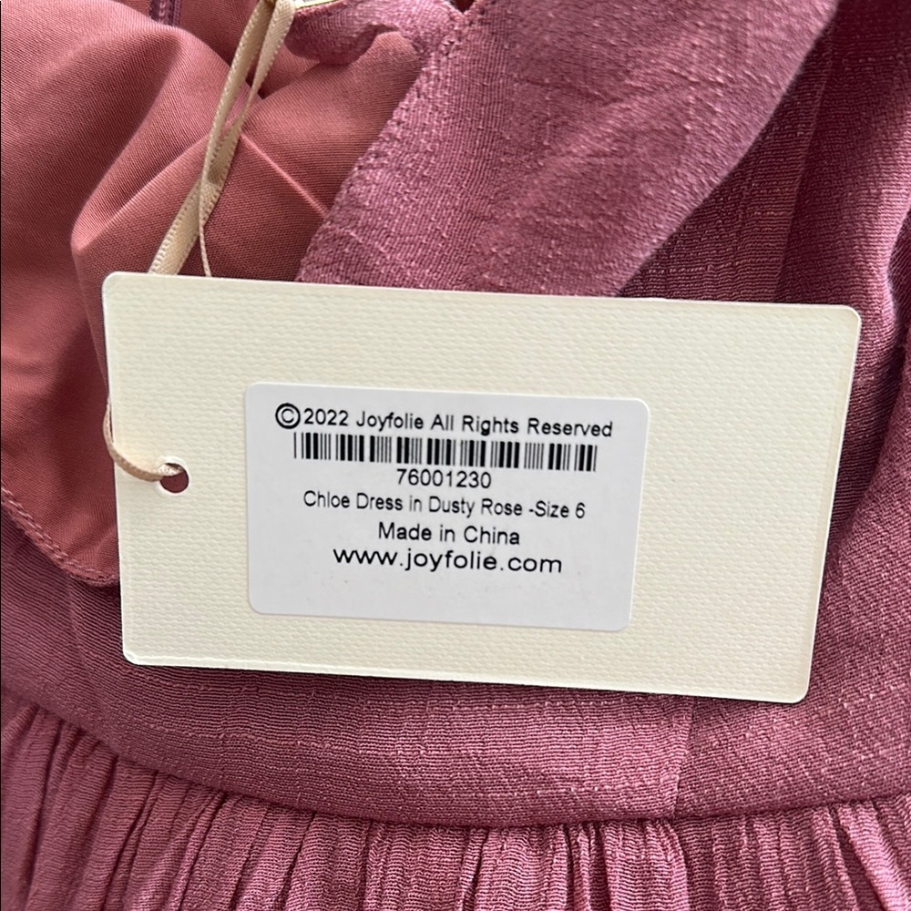 NWT JOYFOLIE Kids Pink Ruffled Dress - Size 6 - Picture 9 of 9